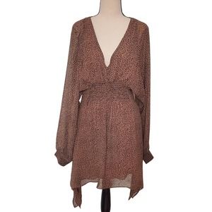 Animal Print Brown Dress Size Large